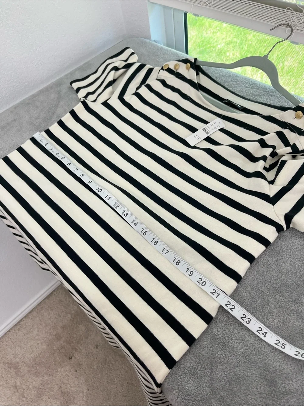 J.Crew NEW Tie-back‎ dress in stripe size Large